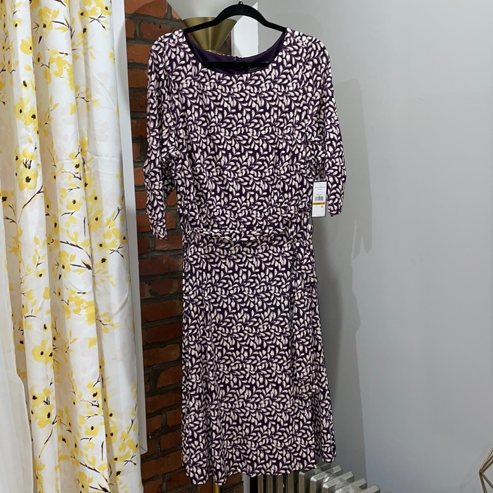 Purple leaf dress size 16W